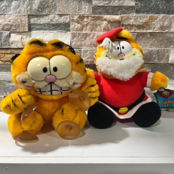 Other - Santa Garfield Plush Stuffed Animal and Stuck On You Garfield Plush for window